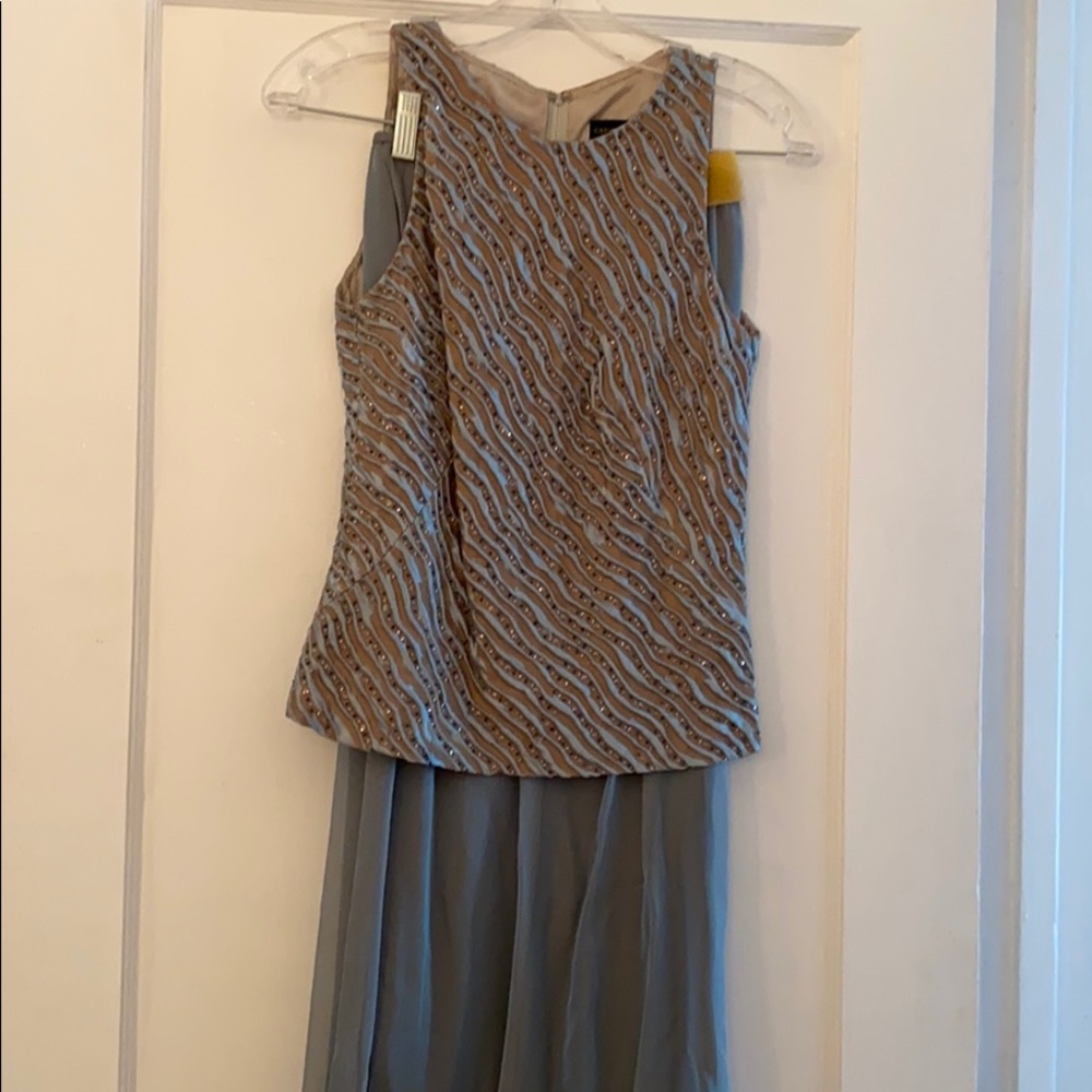 Two piece long cocktail dress